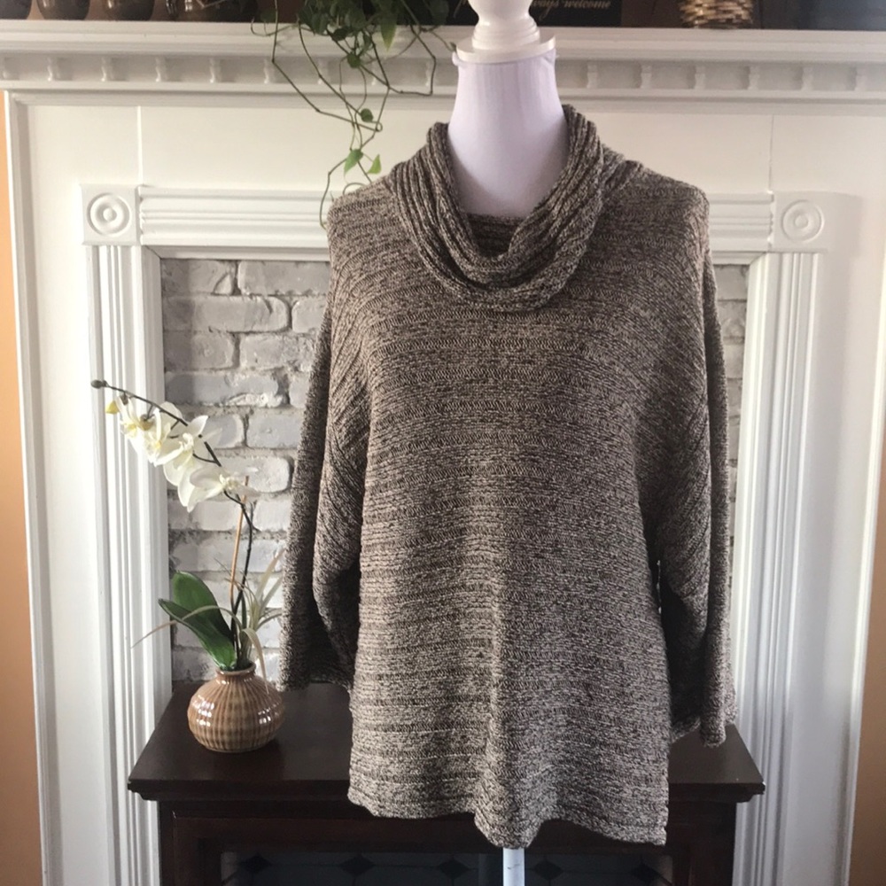 JONES WEAR Cowl Neck Sweater  3/4 Sleeve L